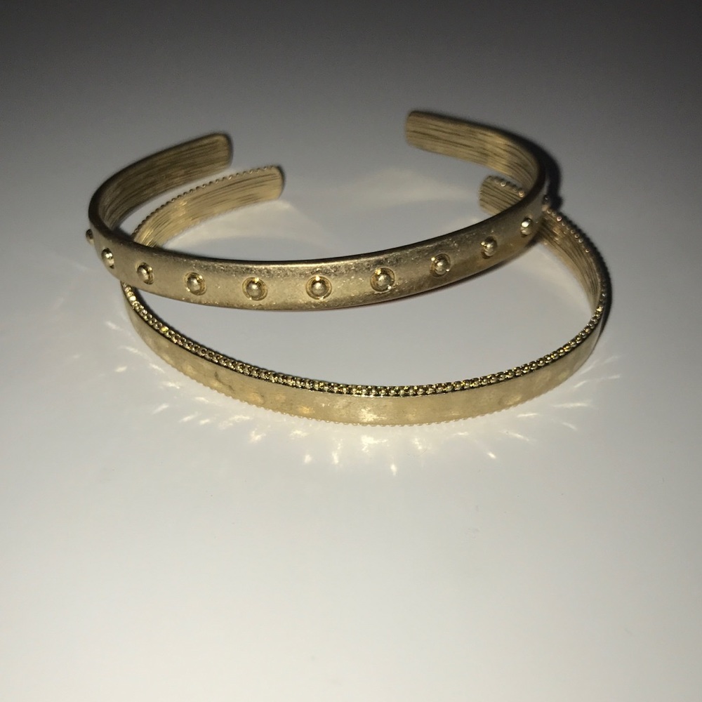 gold cuff bracelet set